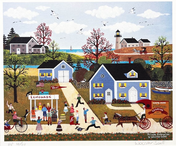 ジェーン・ウースター・スコット Jane Wooster Scott リトグラフ Jane Wooster Scott CELEBRATION OF AMERICA Hand Signed