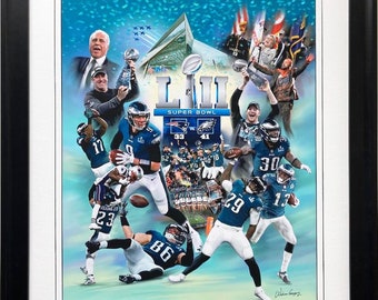 Wishum Gregory " Philadelphia Eagles" Superbowl 2018 Framed Art