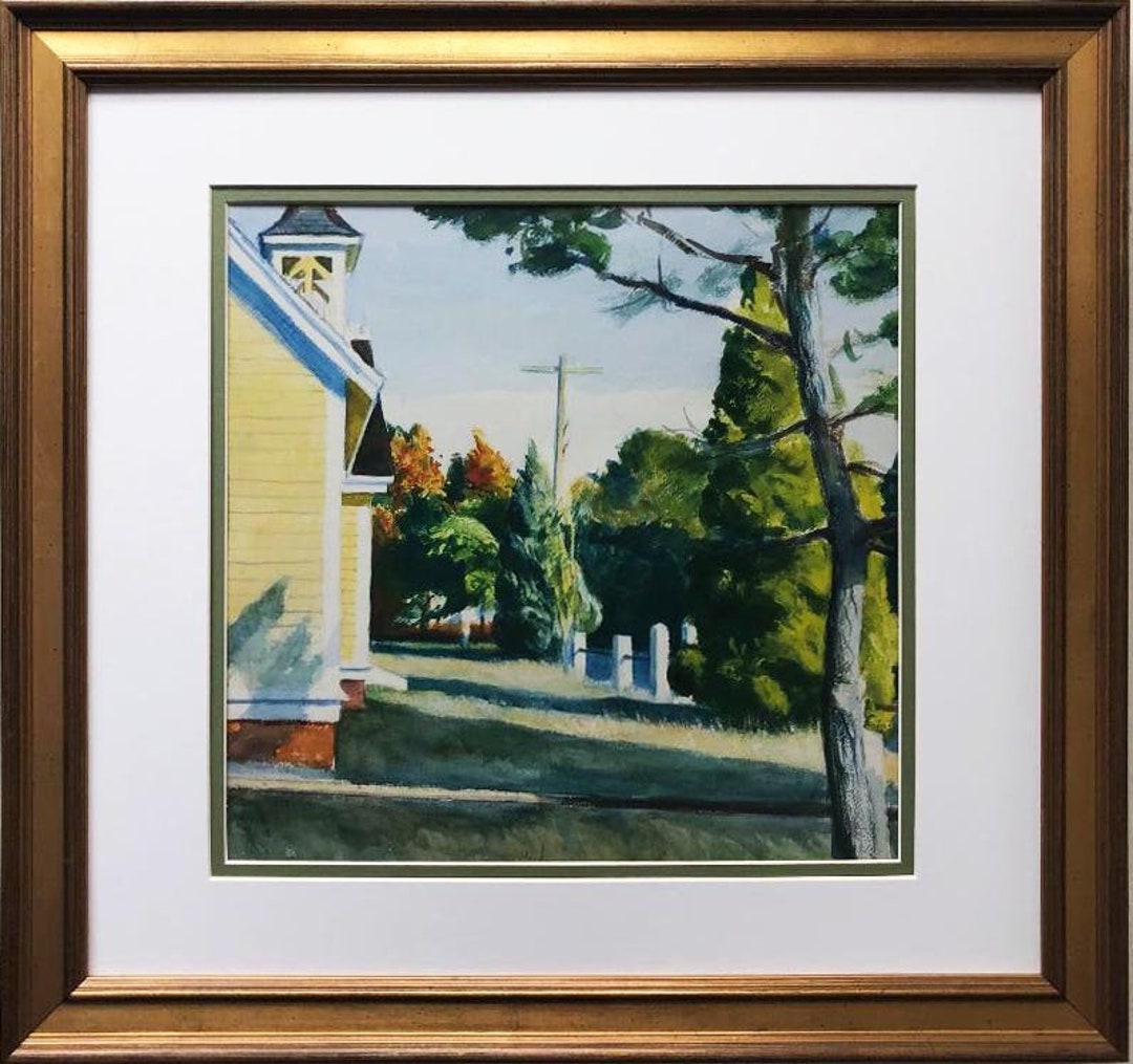 Edward Hopper church in Eastham detail New FRAMED Art Etsy