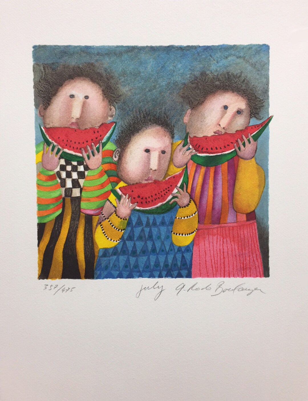 G. Boulanger july 2000 Millenium Calendar HAND Etsy
