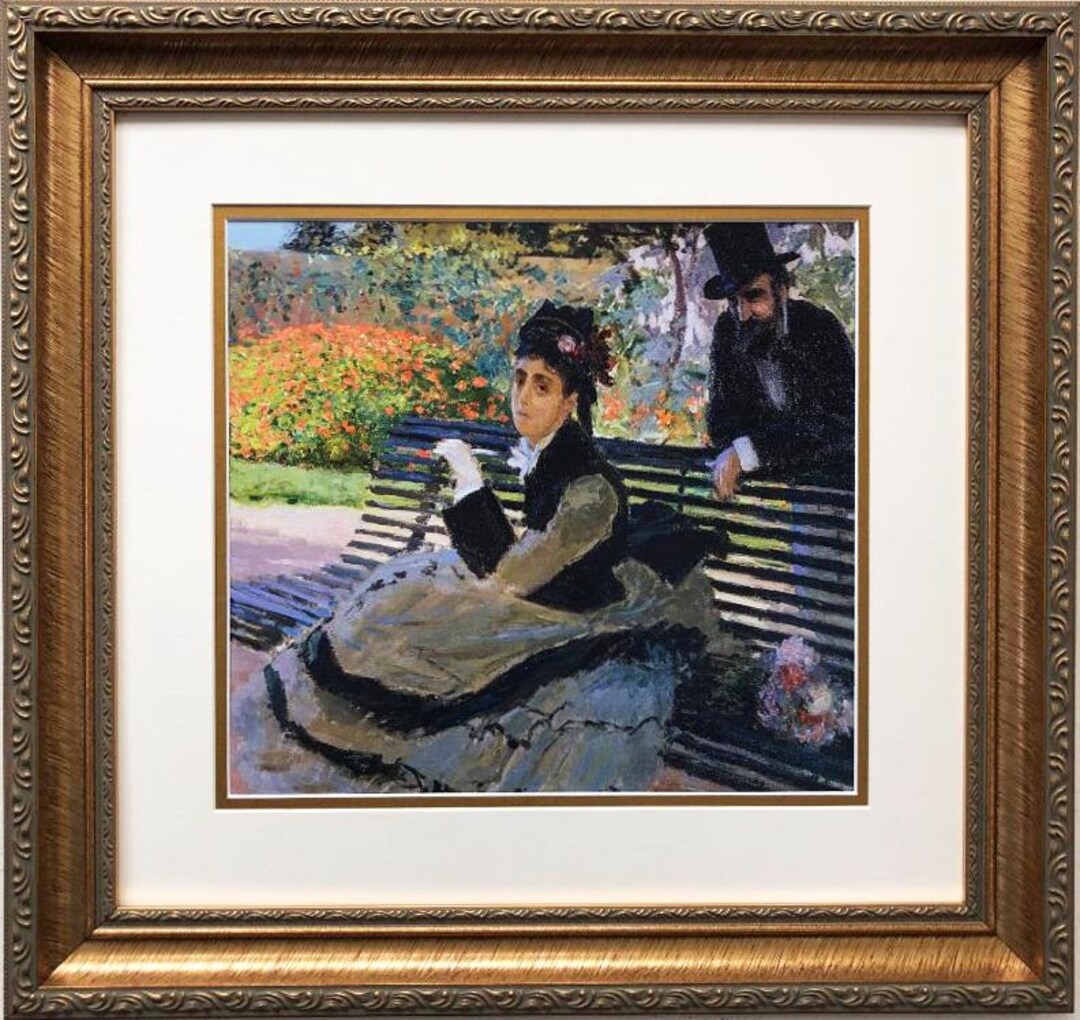 Claude Monet "camille Monet on a Garden Bench" FRAMED ART - Etsy