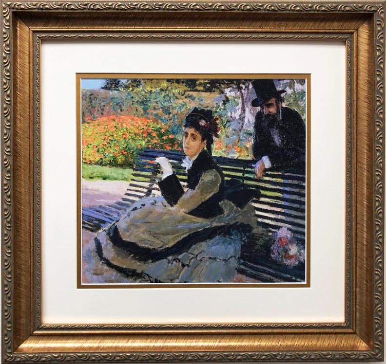 Claude Monet "camille Monet on a Garden Bench" FRAMED ART - Etsy