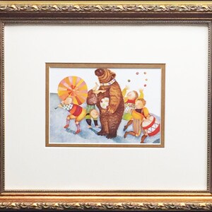 Graciela Rodo Boulanger &quot;Parade with Bear&quot; LITHOGRAPH Custom FRAMED art NEW