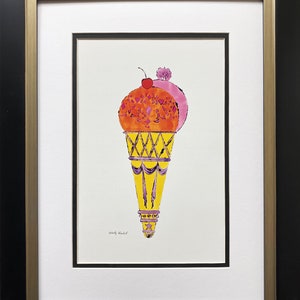 Andy Warhol &quot;Ice Cream Dessert &#39;59&quot; CUSTOM FRAMED Pop Art