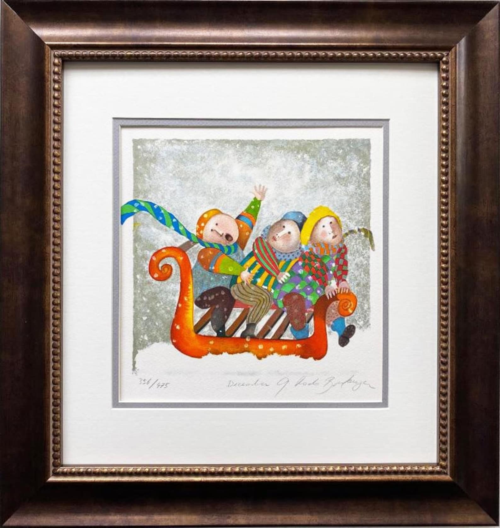 G.R. Boulanger December Signed & FRAMED ART | Etsy