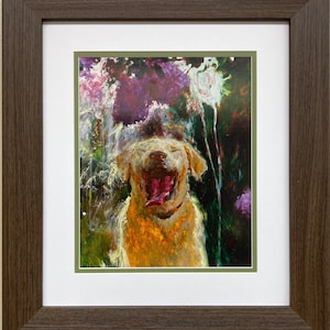 Jamie Wyeth &quot;Dog Under Lilacs in a Downpour&quot; CUSTOM FRAMED Art Andrew Americana
