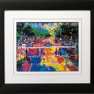 LeRoy Neiman &quot;NYC Classic Marathon Finish&quot; Custom Framed New Art