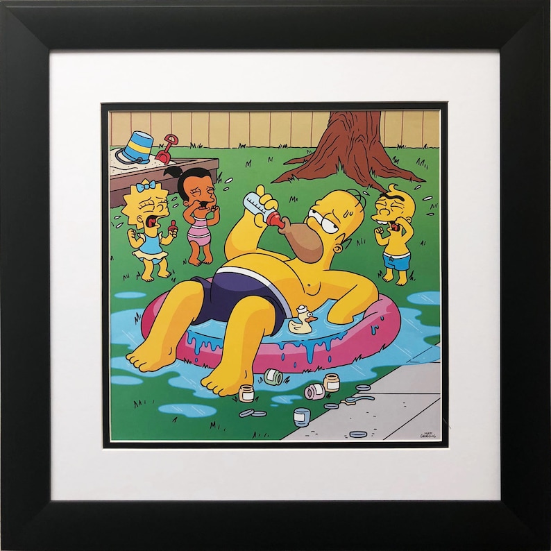 The Simpsons homer in a Kiddie Pool New Custom - Etsy UK
