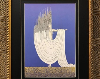 Erte "The Arctic" Newly CUSTOM FRAMED Print