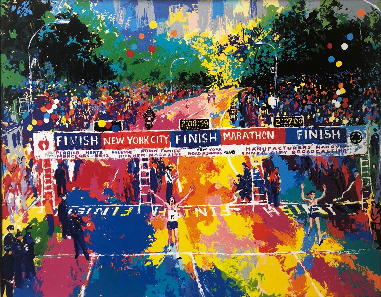 Leroy Neiman nyc Classic Marathon Finish Custom Etsy