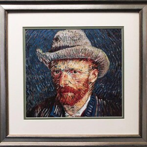 Vincent Van Gogh &quot;Self Portrait with Grey Felt Hat&quot; CUSTOM FRAMED ART