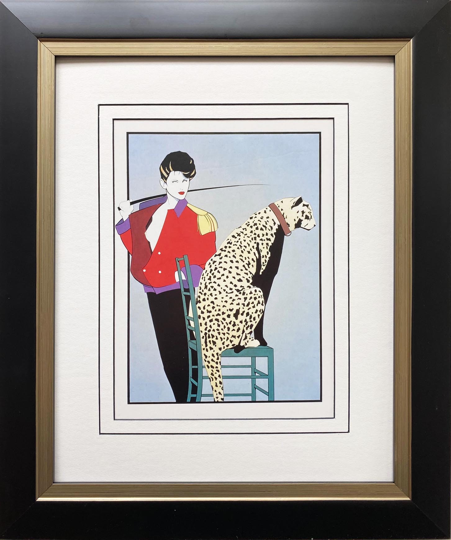 Pair of Patrick Nagel Vintage 1980s Framed Female Portrait