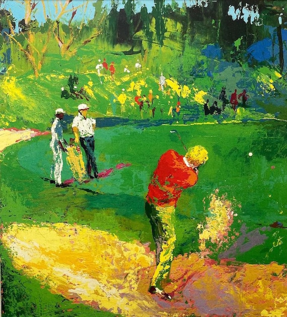 LeRoy Neiman Arnie In The Rain FRAMED - MASTERS Tournament