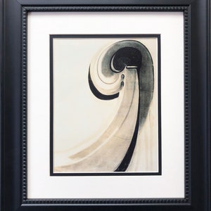 Georgia O&#39;Keeffe &quot;Early Abstraction&quot; Contemporary Art Print Custom Framed