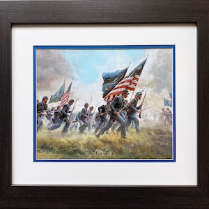 Mort Kunstler &quot;With A Rebel Yell&quot; NEW CUSTOM FRAMED Civil War Art