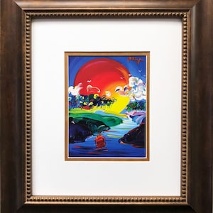 Peter Max &quot;Better World&quot; CUSTOM FRAMED Print