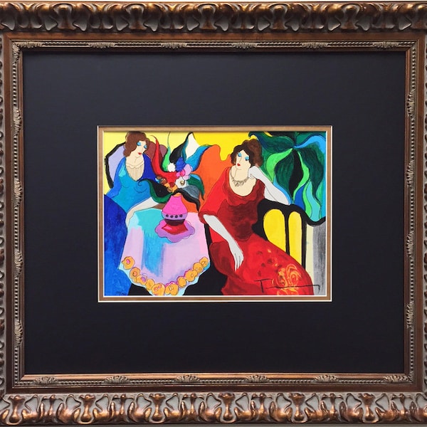 ITZCHAK TARKAY "Tranquility" Hand Signed #'d Custom Framed Serigraph Silkscreen