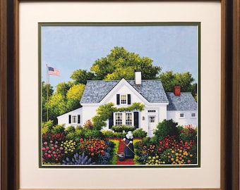 Charles Wysocki &quot;Elizabeth&#39;s World&quot; New CUSTOM FRAMED Art
