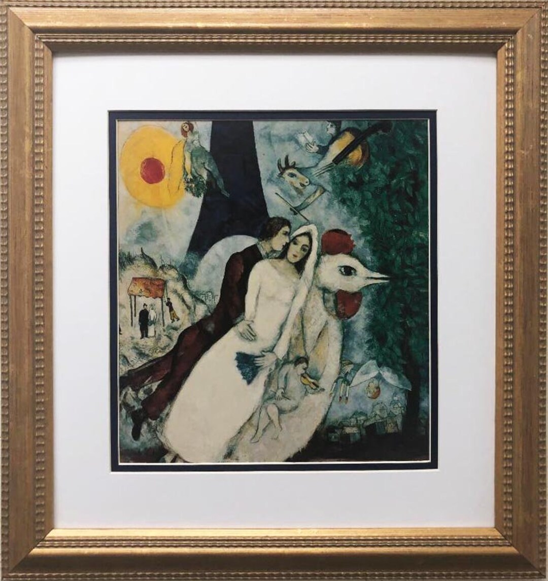 Marc Chagall、Bouquet With Eiffel Tower Marc Chagall Green Eiffel Tower (Signed Print) 1957 | For Sale