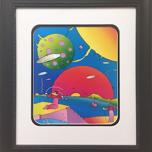 Peter Max &quot;Year 2250&quot; 1996 Newly CUSTOM FRAMED Print Art POP psychedelic Future