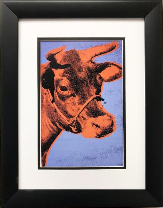 Andy Warhol cow1971 purple and Orange CUSTOM - Etsy