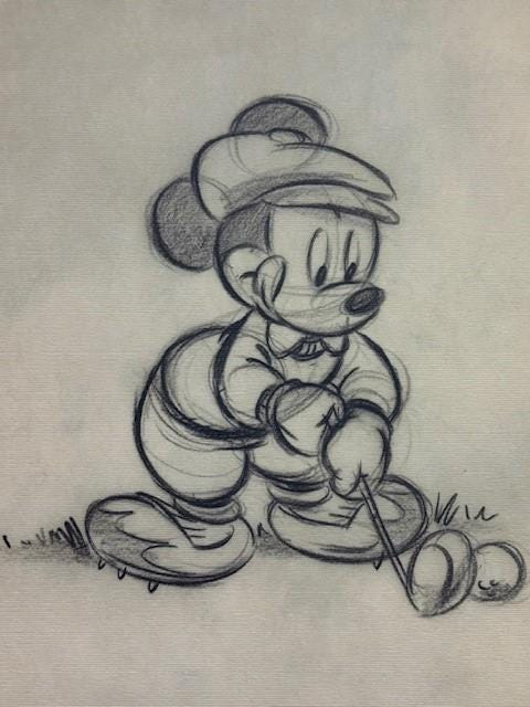 ミッキー　Mickey’s Golfing Day 鉛筆画 il_fullxfull.6352169787_9314.jpg