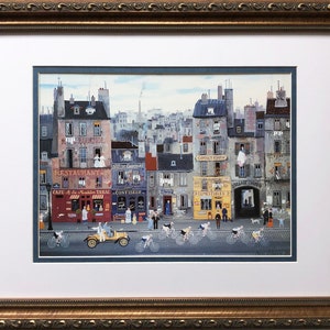 Michel Delacroix &quot;La Course&quot; CUSTOM FRAMED Primitive Art