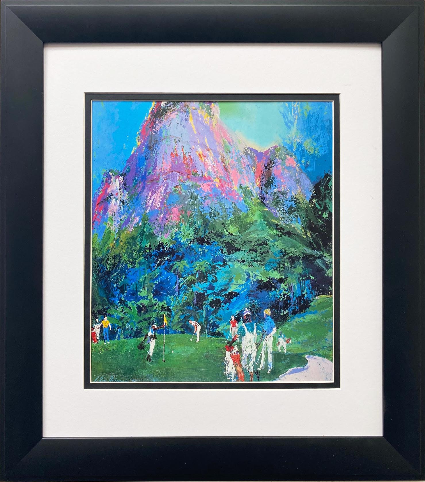 LeRoy Neiman Arnie In The Rain FRAMED - MASTERS Tournament