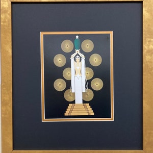 Erte &quot;Emerald Vase&quot; Newly Custom Framed Lithograph Print OUT OF PRINT Art Deco