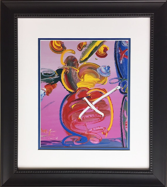 Peter Max Abstract Series Vase With Flowers Newly Etsy