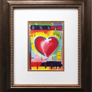 Peter Max &quot;Heart&quot; CUSTOM FRAMED Print