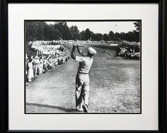 Golf &quot; Ben Hogan 1 Iron at Merion&quot; 1950 Custom Framed Art