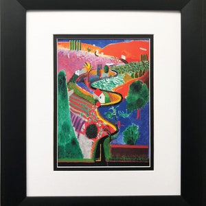 David Hockney &quot; Nichols Canyon Road&quot; NEWLY CUSTOM FRAMED Book Folio Derived from a David Hockney Book