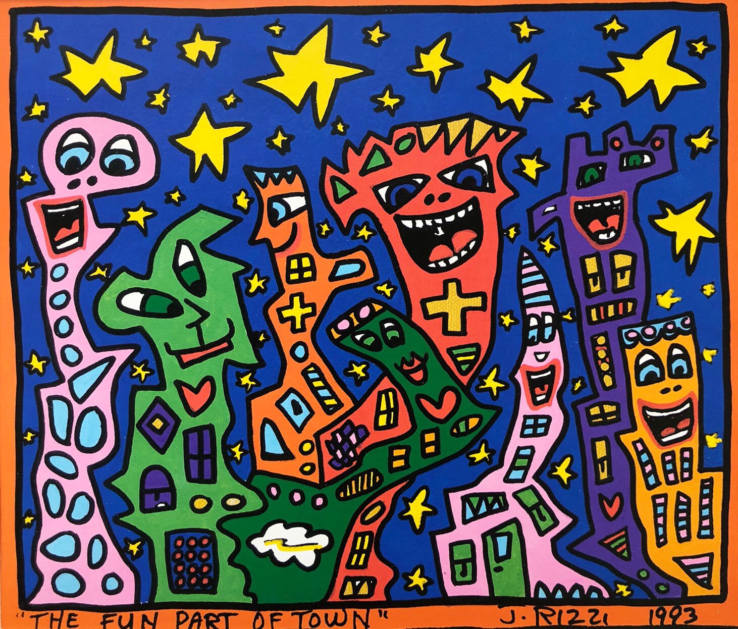 James Rizzi The Fun Part of Town Custom Framed Pop Art - Etsy.de