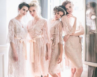 Bridesmaid Lace Robes - Bridesmaid Gifts, Gift Ideas, Silk Bridesmaid Robes