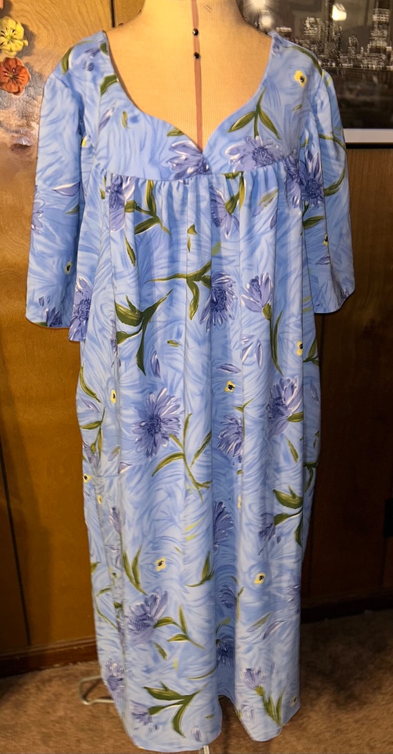 Blue Moon Muu Muu Floral, Sz. 4x - image 2