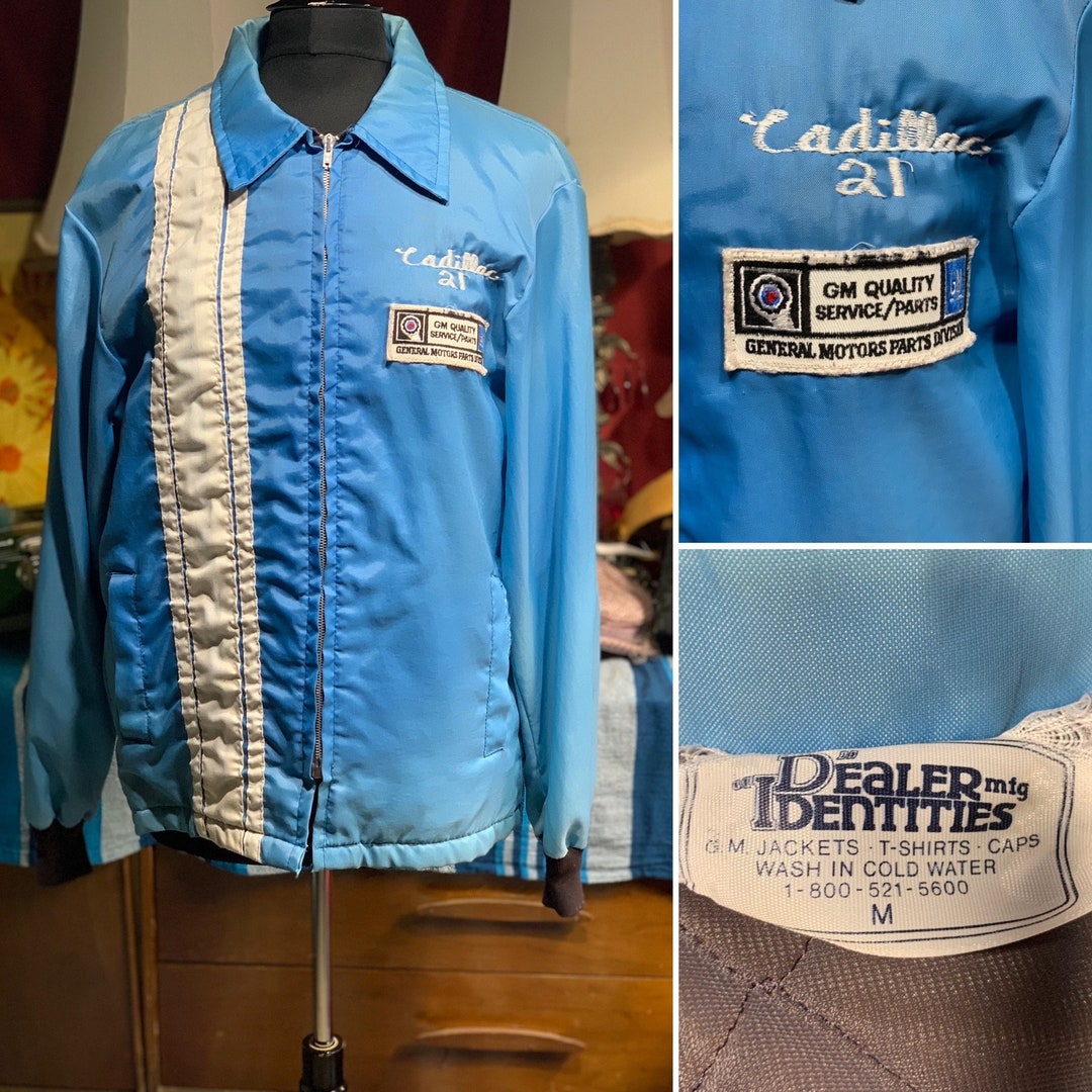 Dealer Identities Dandy, Vintage Automotive Work Coat, Cadillac, Sz. Md
