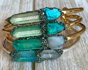 Aqua Aura Quartz - Etsy