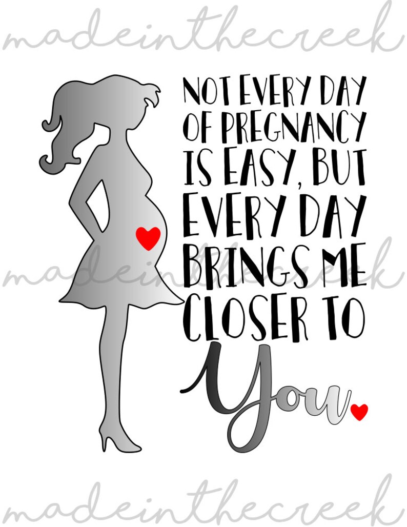 Pregnancy Belly Baby Bump Quotes Closer To You SVG File Etsy