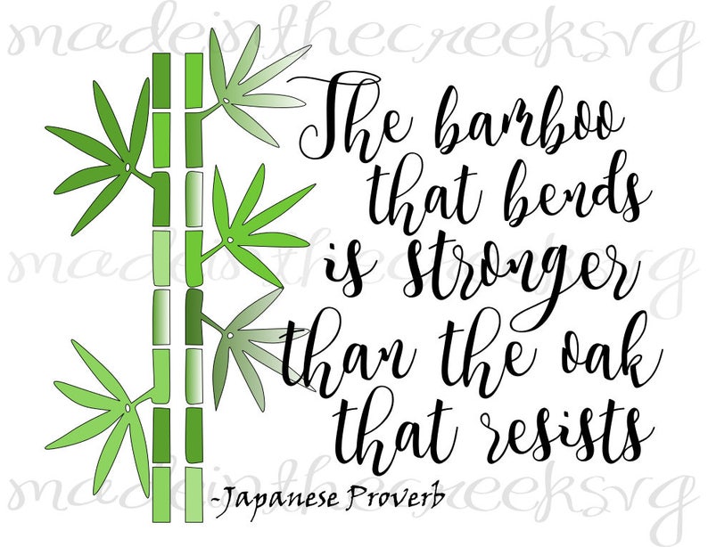 The Bamboo Quote Japanese Proverb Bamboo Shoots SVG File Etsy