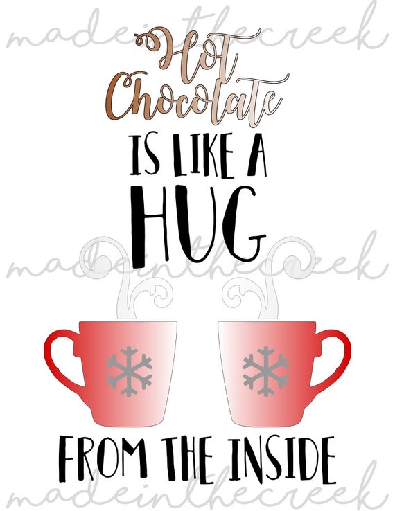 Hot Chocolate Quotes Winter Mugs Hot Cocoa SVG File | Etsy