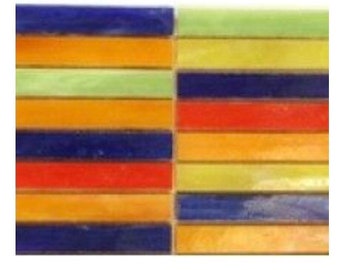 Stained Glass Colorful Strips Mix (15pc)//Stained Glass//Mosaic Surplus//Mosaic Tiles