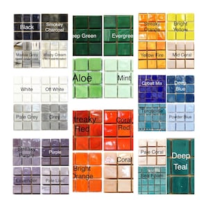 Mosaic Tiles Beautiful (25pc)15mm (3/5") Streaky Opaque Glass Mosaic Tiles//Mosaic Surplus//Mosaic Tiles//Mosaic Supplies