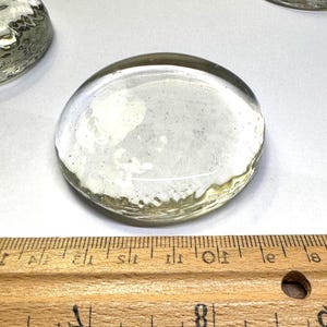 EXTRA LARGE Clear Glass Gem 60mm//Cabochons//Mosaic Glass//Mosaic Surplus//Mosaic Supplies