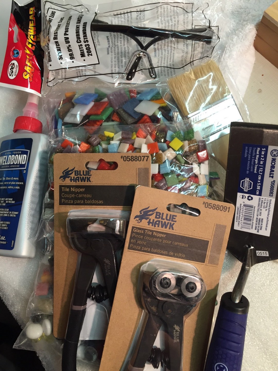 On Sale Mosaic Starter Kit Tools & 3 Lbs Tiles Etsy