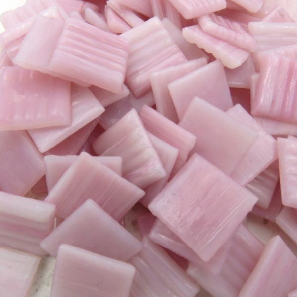 Mosaic Tiles 3/4" Palest Pink Wispy Mosaic Glass Tile (25) // Mosaic Tiles // Mosaic Supplies // Mosaic Surplus