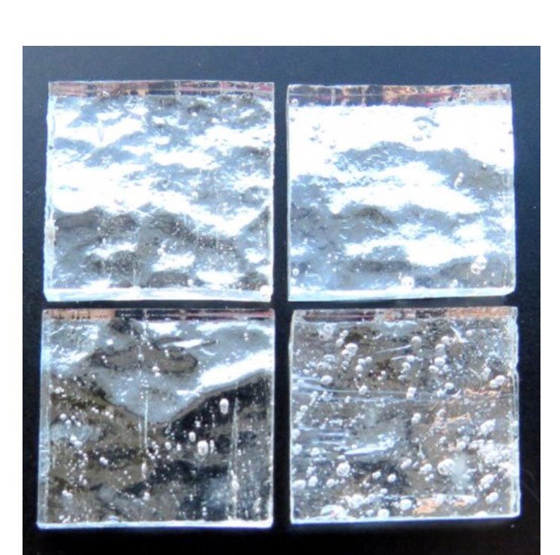 Mosaic Tiles 3 4 12pc Silver Wavy Mirror Square Pieces Surplus