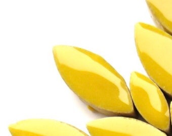 Citrus Yellow Ceramic Petal Mix (30-35 count)//Yellow Petals//Mosaic Tiles//Mosaic Surplus