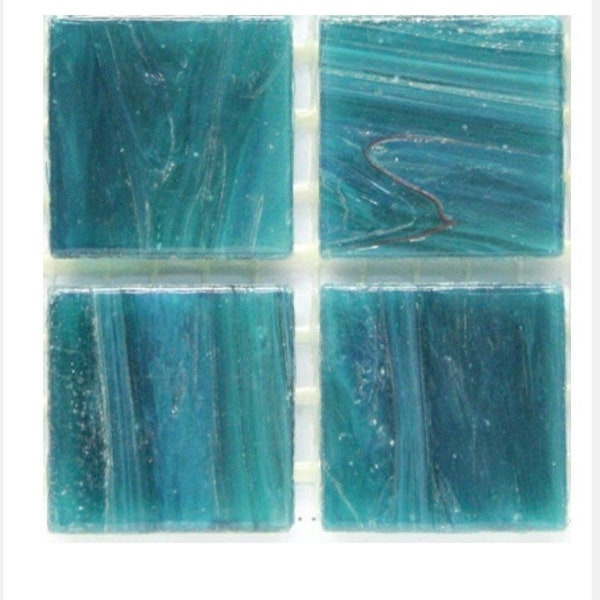 3/4" Bermuda Blue Green Mosaic Glass Tile (25) // Mosaic Tiles // Mosaic Suplies // Mosaic Surplus