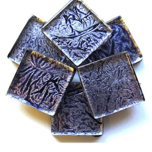 Mosaic Tiles/20mm Cobalt Blue Foil Backed Glass Tiles 20pc/ Mosaic Glass Tiles/Mosaic Surplus